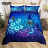 Deer Animal Duvet Cover Set Twin Queen Size Butterfly Flowers Bedding Set Microfiber Moon Galaxy Comforter Cover For Girls Teens