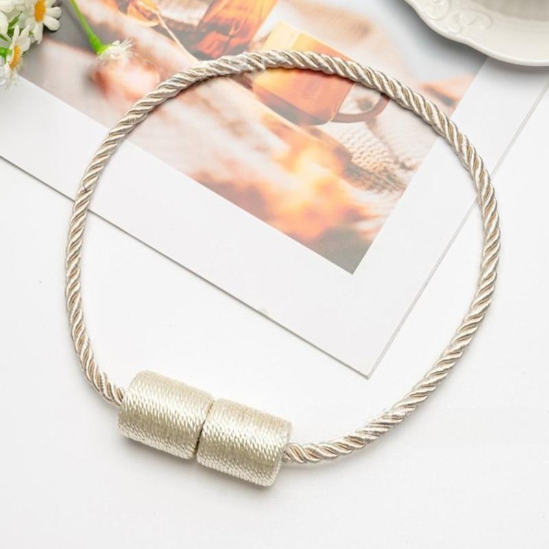 2 Pack Strong Magnetic Curtain Tiebacks Elegant Decorative Tie Backs Modern Rope Tiebacks for Drapes Window Curtain Holdbacks