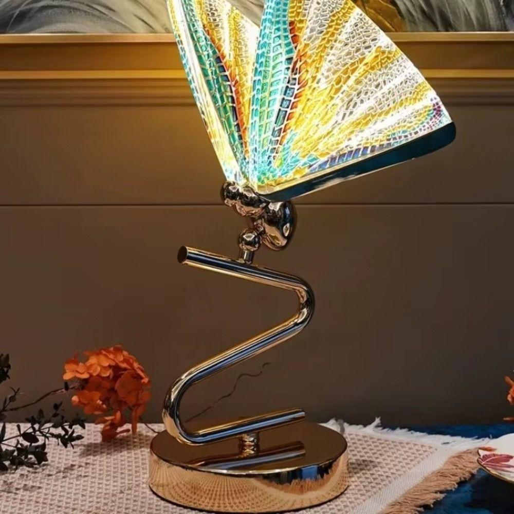 Modern Design Butterfly Table Lamp Luxury Light Enamel Finish Bedside Lamp Butterfly Lampshade Nordic Style Lighting Fixtures