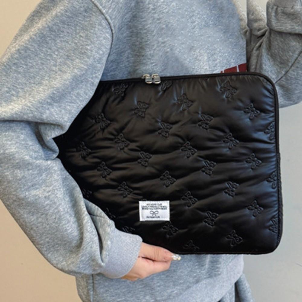 Ins Glossy Bow Cartoon Laptop Bag Shockproof Waterproof Tablet Sleeve Bag Cute Kawaii Girl Computer Bag Laptop Case