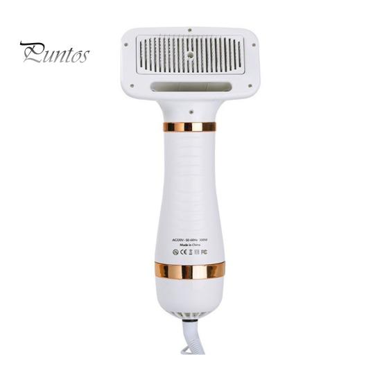 

2-в-1 фен-щетка для домашних животных 300 Вт портативный фен-расческа для собак с регулируемой температурой тихий фен для домашних животных для маленьких средних собак и кошек US Plug белый