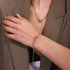 Unique Stainless Steel Twisted Chain Bracelet Necklace 18K Gold Plated Waterproof Jewelry Bijoux Femme Gift New