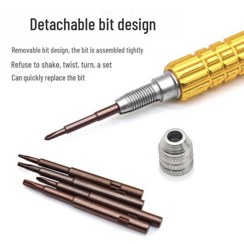 Aluminum Alloy 5-in-1 Screwdriver Set for Mobile Phones and Notebooks