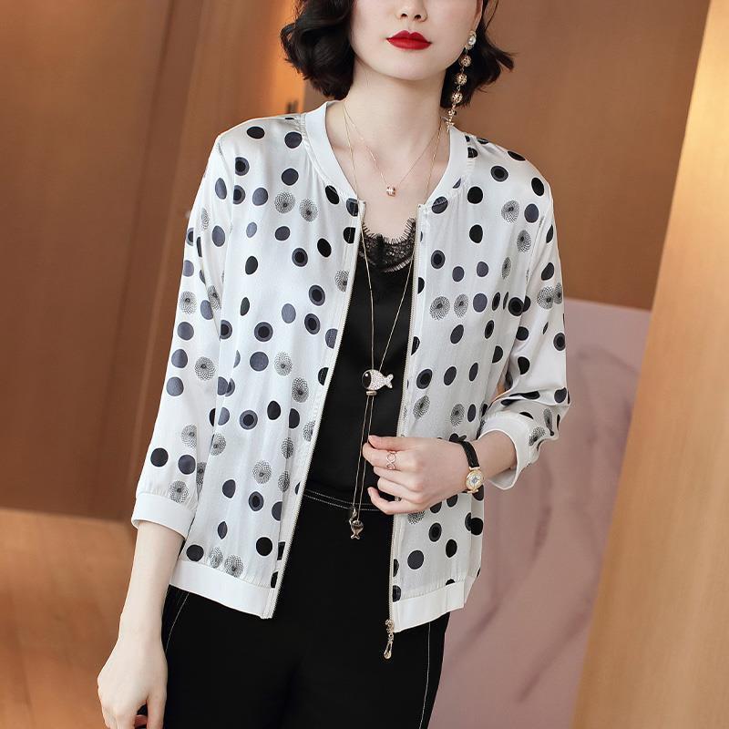 

Spring/Summer Chiffon Baseball Jacket for Women: Light Sun Protection for All Ages 5XL