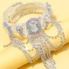 Armlet Butterfly Rhinestone Anklet Adjustable Oval Upper Arm Bangle Crystal Tassel Arm Chain  Girls