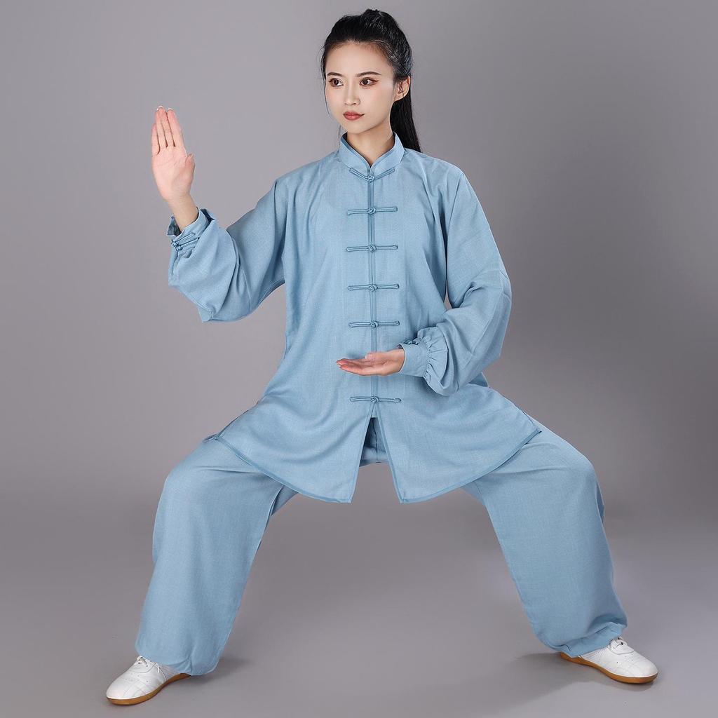 Tai Chi Anzug für Damen: Bestickte Frühjahrs-Herbst Performance & Trainingskleidung, Neuer Chinesischer Langer Mittellanger Stil
