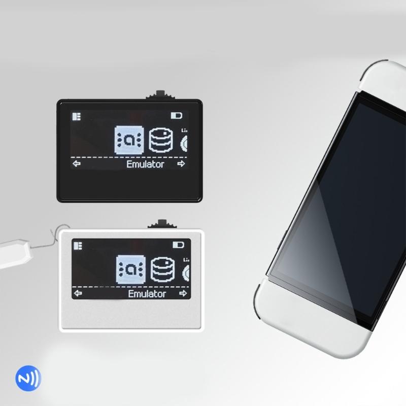 Simulatore di Carte Gioco Tag Emulator Piano Finitura Laccata Con Display OLED Per Serate di Gioco Portatile Auto-Rigenerante nero