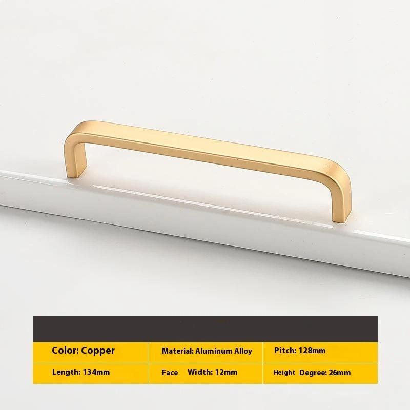 Modern Minimalist Pulls Cupboard Dressers Black Gold Silver Cabinet Door Handles Closet Drawer Knobs Kitchen Furniture Hardw