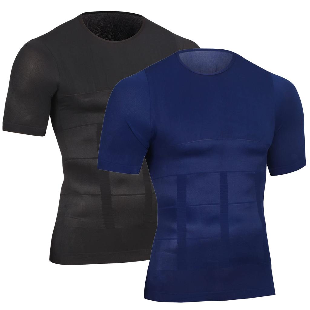 XiXiV Compression Compression Training Short Sleeve UV Men's Shirts, Breathable, Odor-Resistant Innerwear, Sportswear, Wear, Shirts, 2-Piece Set,