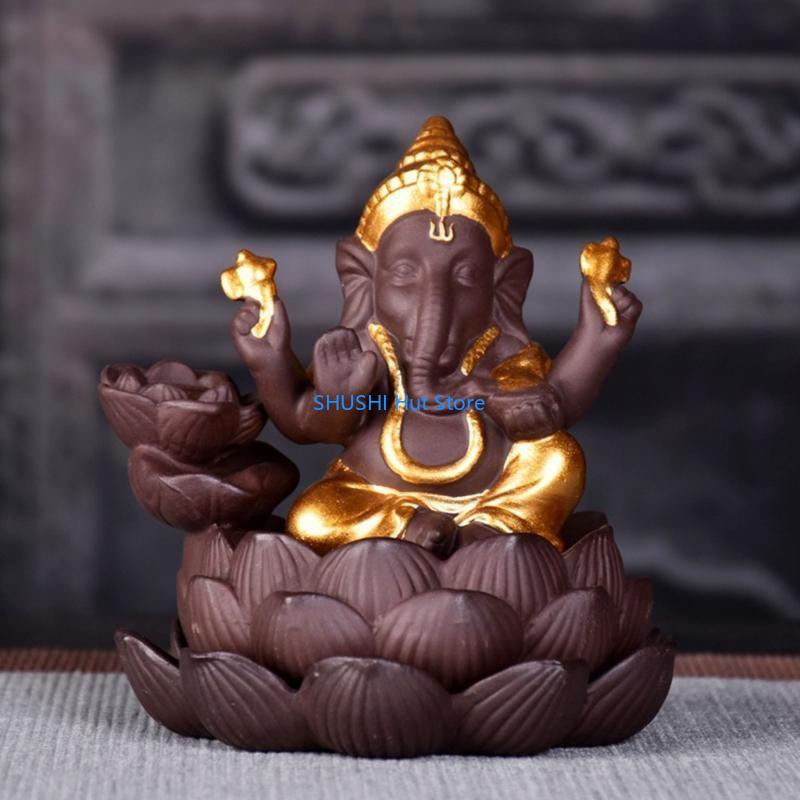Desktop Waterfall Backflow Incense Cone for Burner Stand Study Room Bedroom Teahouse Yoga Studio Meditaion Room Ornament D57B