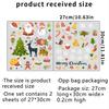 2 Pieces Christmas Santa Claus Window Stickers Anti-static Decorations Visible Xmas Tree Stocking Home Decor Wall Decals
