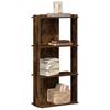 Bookshelf with 3 Shelves Smoked Oak Finish 60 X 30 X 120 Cm Engineered Wood