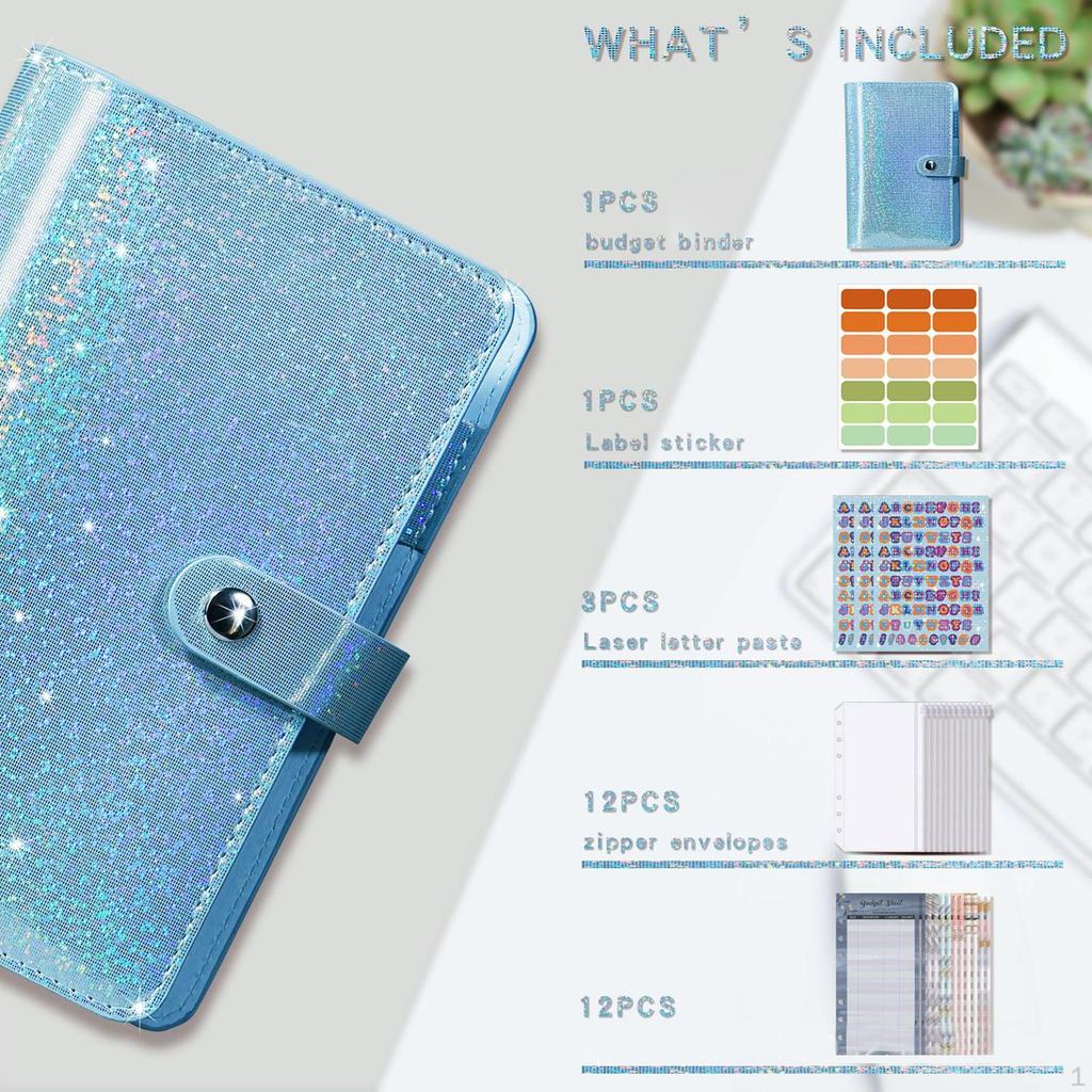 A6 PU Leather Notebooks label Stickers Pockets for Daily Records Office