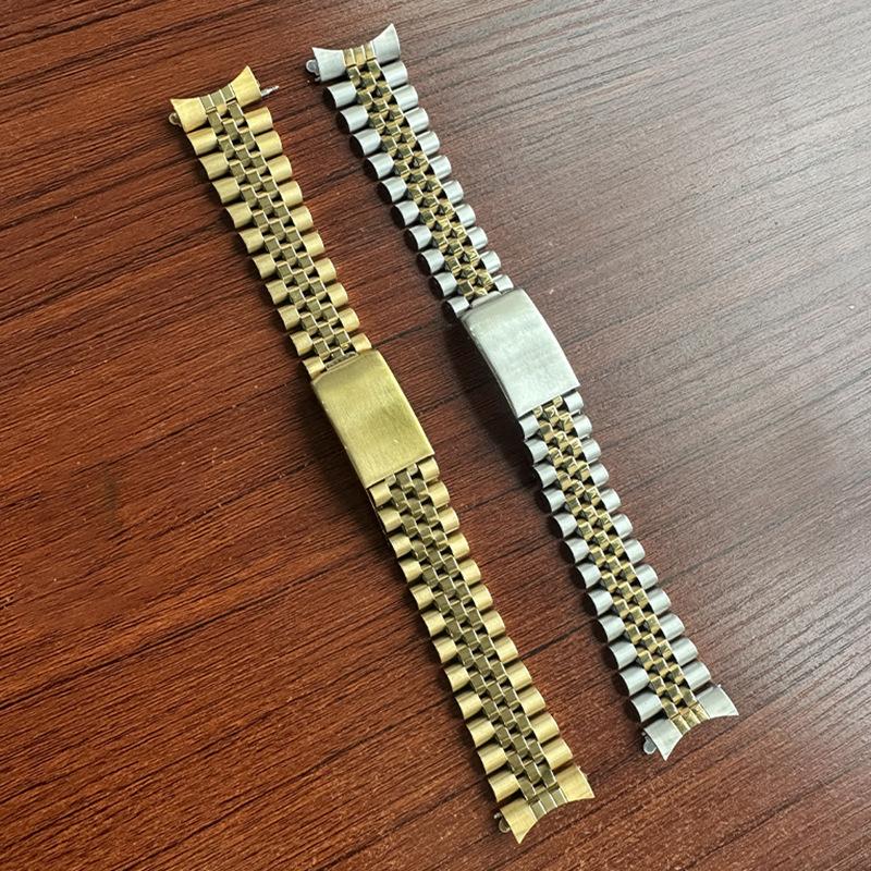 Per Rolex DATEJUST Bracciale Orologio in Metallo Massiccio Jubilee Cinturino Business Acciaio Inossidabile Completo Estremità Curva 17mm18mm19mm20mm21mm22