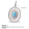 18K Gold Inlaid Stainless Steel Moon Heart Necklace & Bracelet Accessories with Diamonds
