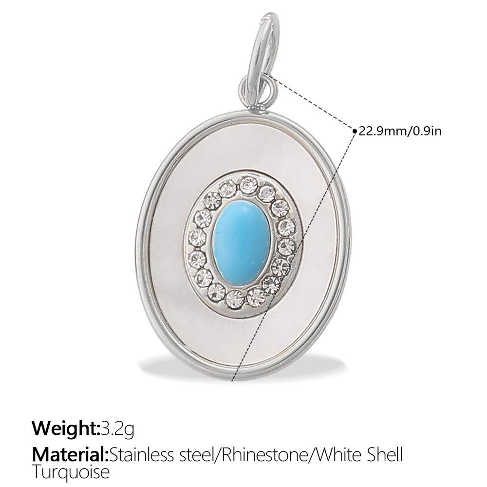 18K Gold Inlaid Stainless Steel Moon Heart Necklace & Bracelet Accessories with Diamonds
