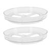 2PCS Transparent Cabinet Turntable 360 degrees  Rotation Versatile Transparent Rotating Perfume Organization For Refrigerator Pantry Wardrobe