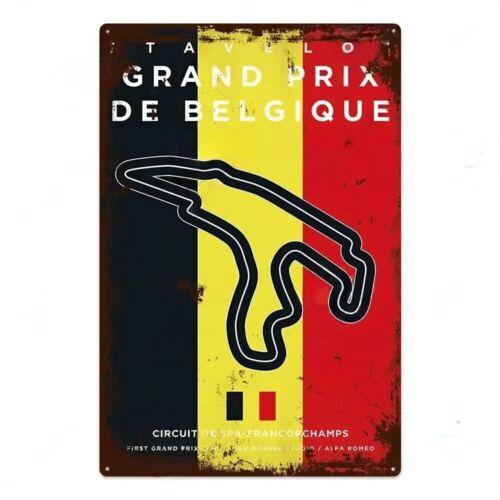 

SpaFrancorchamps Circuit Grand Prix De Belguique Tin Metal Sign Belgian Art 20x30cm