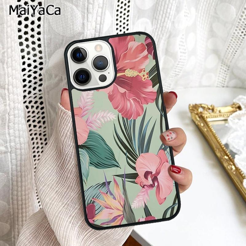 Butterflies Hibiscus Flowers Phone Case Cover For iPhone 17 Air 16 16e 15 plus 11 12 13 14 pro max shell coque