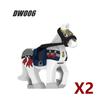 Medieval Soldier Figures Building Block War Horse Jungle Adventure Beast War Wolf Military Waffen Helmet  Armor Sets Blocks Toys