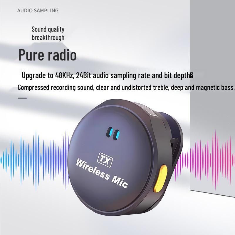 Q9 Wireless Lavalier Button Mic - Noise Cancelling Microphone for Phone Outdoor Live Streaming & Video Recording