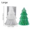 Origami Rotating Christmas Tree Scented Candle Mold - Home Decor Plaster Silicone Mold