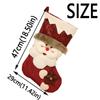 3D Christmas Socks Cartoon Christmas Tree Ornaments Rustic Candy Gift Bags  Xmas Tree Pendants