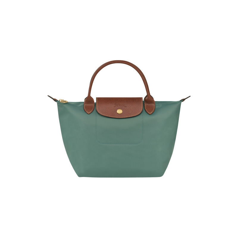 

Longchamp Le Pliage Fashion Solid Color Minimalist Foldable Zipper And Snap Closure Leather Trim Tote Bag Mini Women Tote Bag Green L1621089139 Green