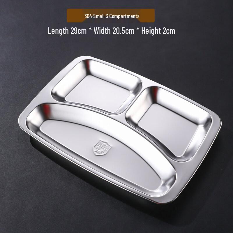 304 Stainless Steel Divided Meal Tray