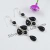 Black Onyx Earring, Multi Stone Earring, 925 Sterling Silver Bezel Earring, Gift for Girls, Handmade Earring, December Birthstone Earring
