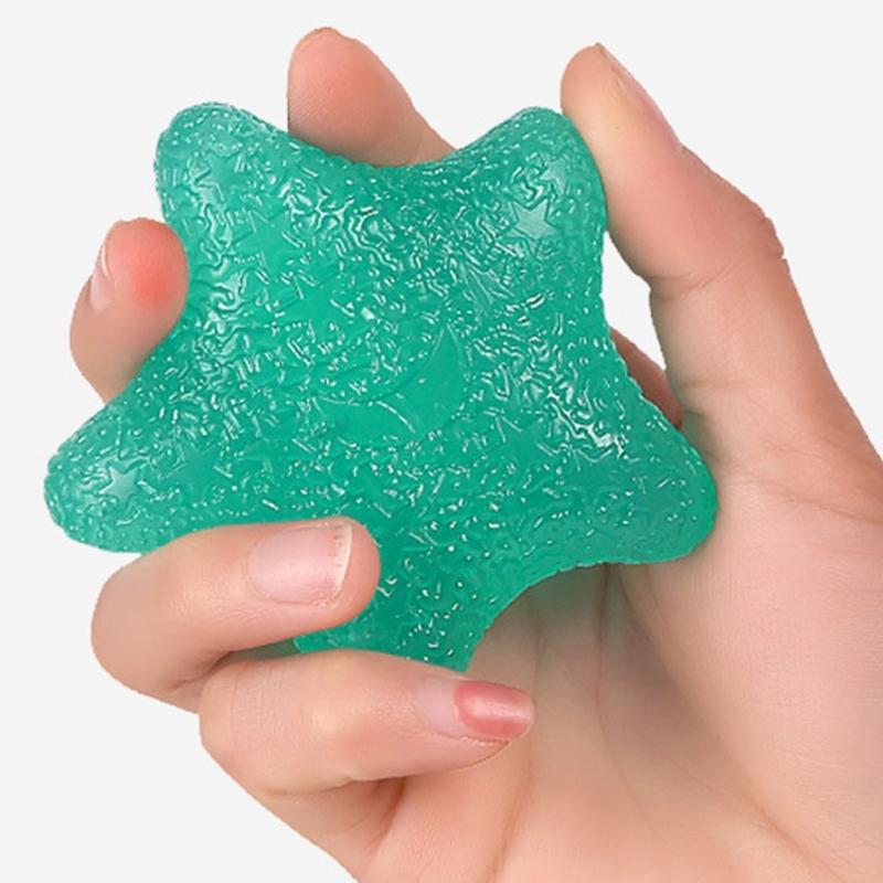 Rehabilitative Hand Grip Device Star Shape Hand Trainer SEBS Texture for Carpal Tunnel Syndrome and Post Injury Recovery