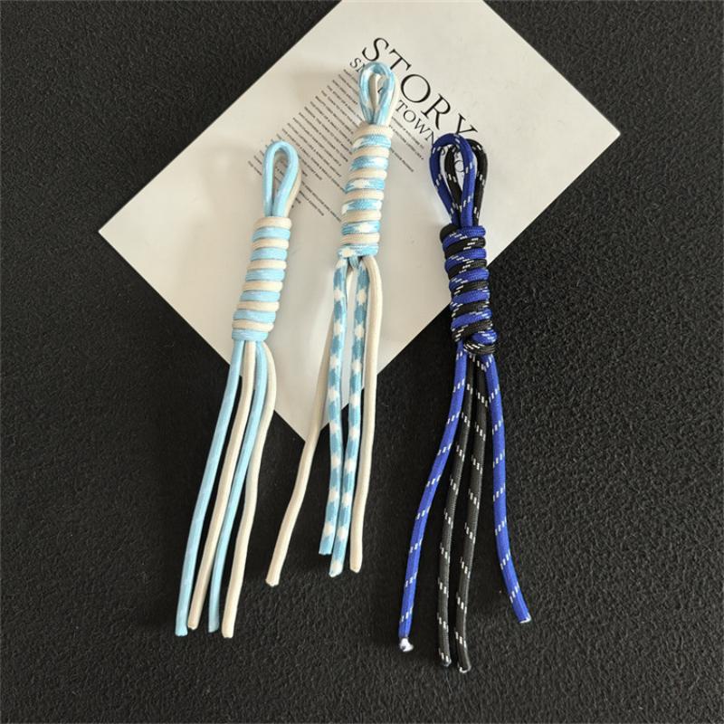 NEW Creative Anti-Lost Knot Nylon Rope Keyring Colorful Braided Lanyard Keychain For Car Backpack Pendant Accessories Gift