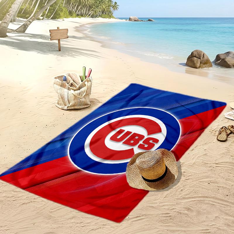 Chicago Cubs Print Beach Towel Soft Portable Quick?dry Towel For Pool Summer Vacation Outdoor Sport