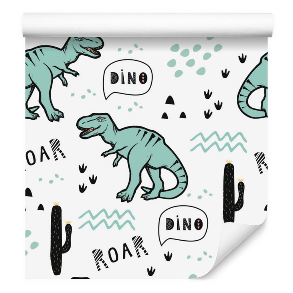 Dinosaurs and cacti wallpaper for living room and bedroom 50x1000