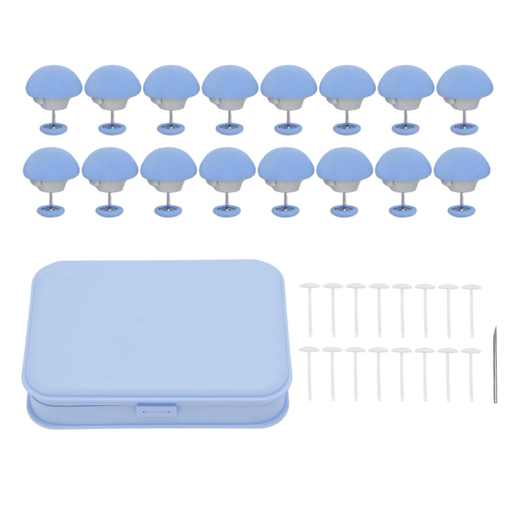 16 STÜCKE Bettdeckenbezug Fixierclip Pilzförmige Stoffnadel Kunststoff Quiltfixierer für Zuhause