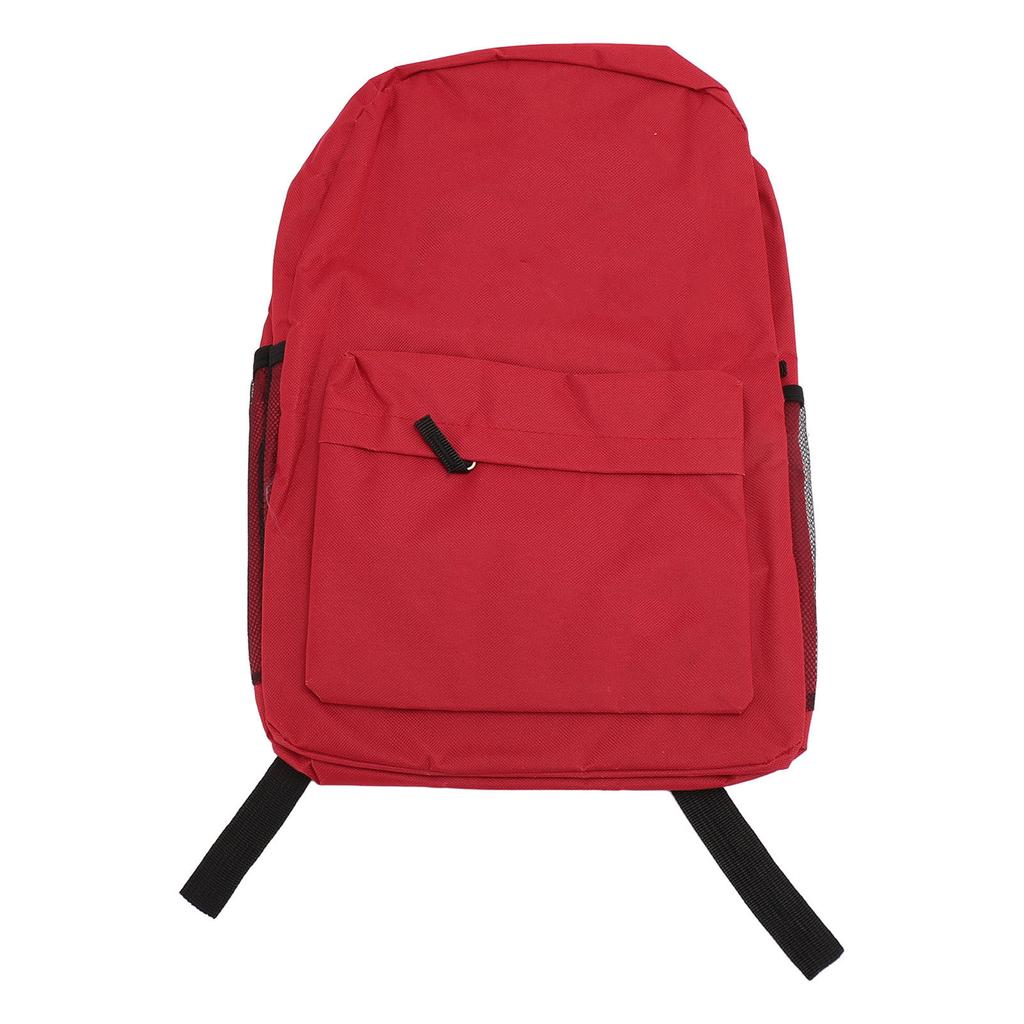 Red Canvas Backpack Printed School Backpack Lightweight Soft School Backpack with Adjustable Shoulde