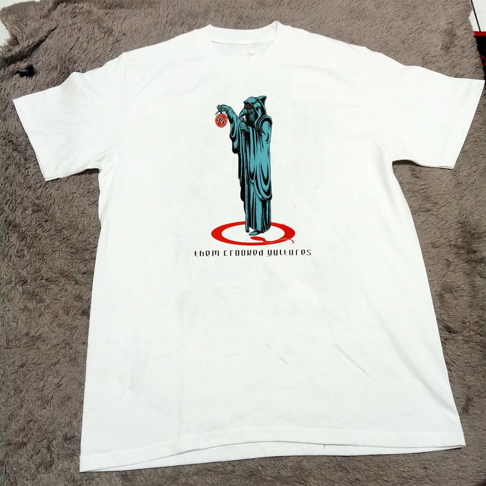 Them Crooked Vultures White T-Shirt Cotton Full Size Unisex RD163 Unisex T-Shirt XL