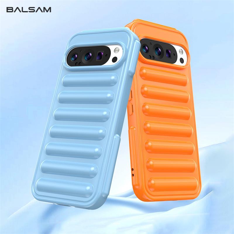 Einfarbiges 3D-Kapsel Stoßfestes Handyhülle Für Google Pixel 9 8 Pro XL 8A Luftkissen Panzer Schutz Weiche TPU Klare Abdeckung