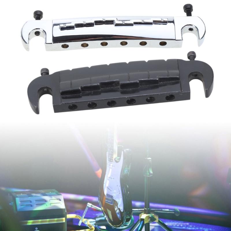Verstellbarer Wraparound-Gitarrensteg, kleines integriertes Steg-Saitenhalter ohne Code für E-Gitarrenteile im LP-Stil