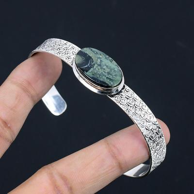 Friendship Day Sale 925 Silver Natural Kambaba Jasper Artisan Wedding New Bangle