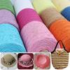 2 Roll Natural Raffia Straw Yarn Colorful Threads For Summer Hand Knit Crochet Hat HandBag Cushion Baskets Hand Craft Material