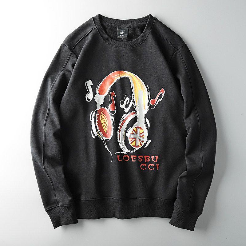 Cattle Goods Loose Trendy All-Match Export Original Sweater Black 2XL