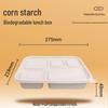 Disposable Corn Starch 5-Compartment Meal Prep Containers