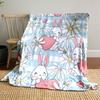 Cute Bunnies with Hearts and Daisies print blanket soft and cozy perfect for the living room bed sofa or a nap,gift