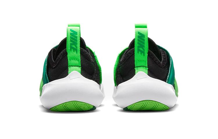 Nike Flex Advance Slip Resistant, Abrasion Resistant, Breathable Low Top Running Shoes Black Green Infant And Toddler CZ0188-004