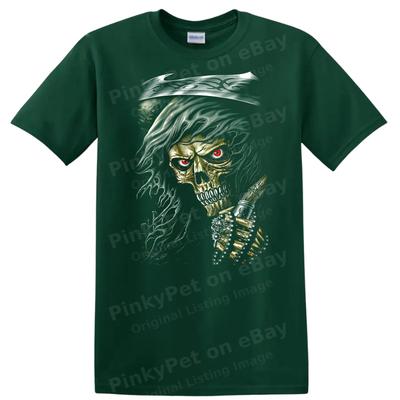 Koszulka z Czaszką i Duchem Grafika Horror Design na Halloween z Koszulką