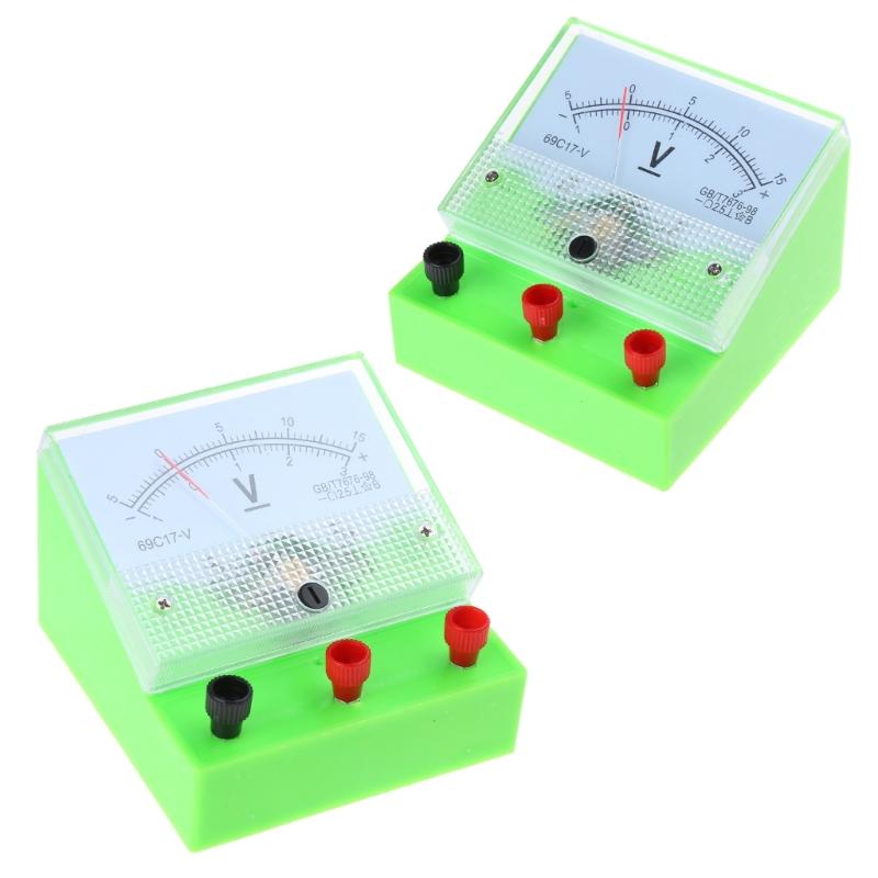 Durable Ammeter Voltmeter High School Science Labs Measurements Tools 0~3V 0~15V