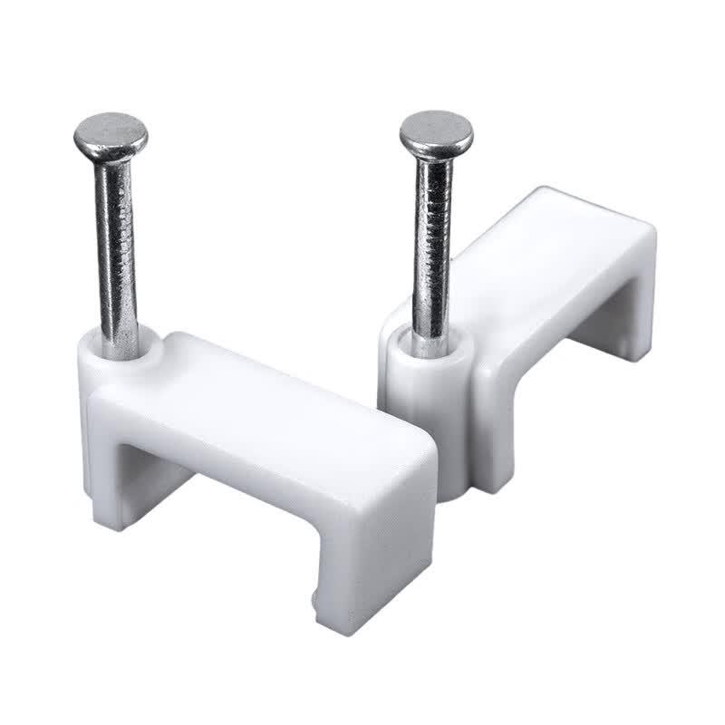 Aofe Square Wall Cable Clips with Steel Nails