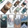 Forest Geometry Wood Nature Phone Case For Samsung Galaxy S24 Ultra S25 Ultra S9 S10 S20 S21 S22 S23 Plus S24 FE Cover