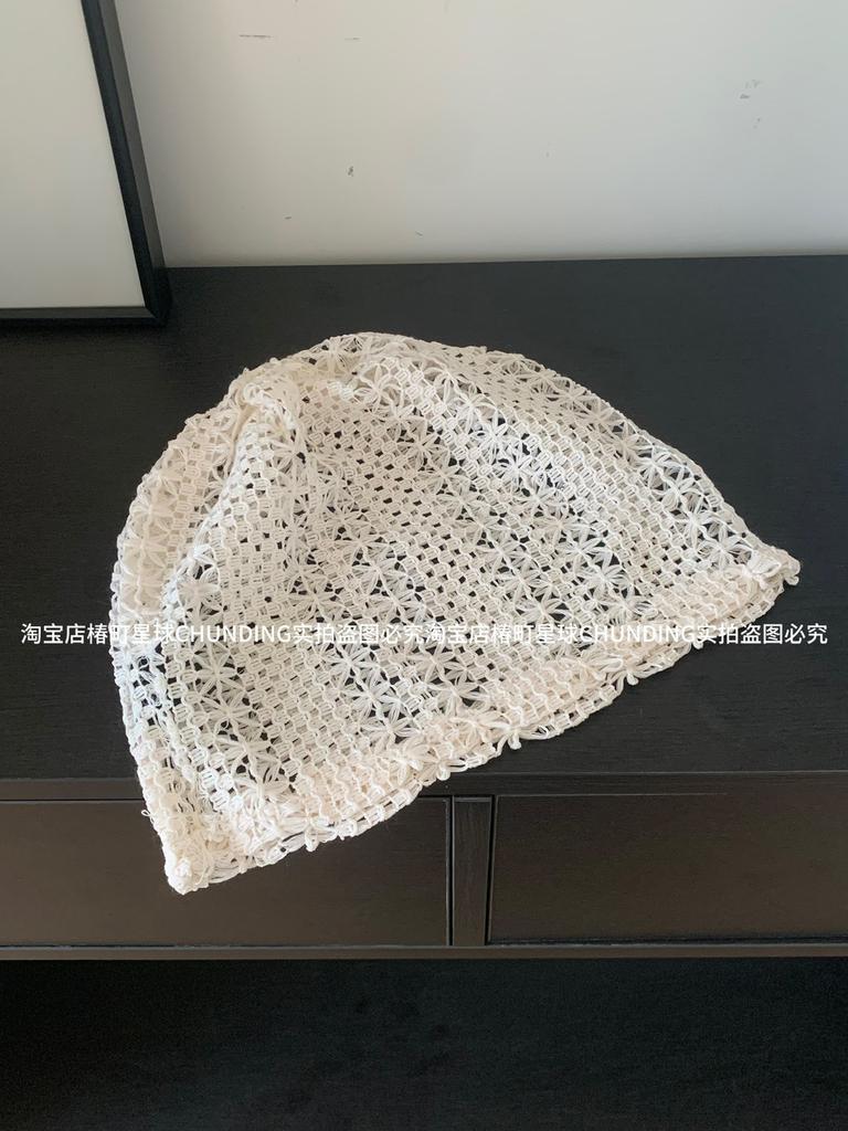 Cold Hat, Lightweight, Autumn, Breathable Toe Cap, Women's Spring and Summer, Hollow Design, Hand Hook, Big Head Circumference, Pile Cap